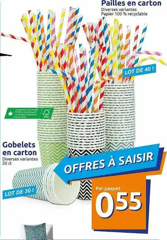 Pailles En Carton