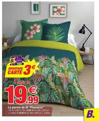 Bazarland La Parure De Lit Plumeria offre