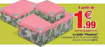 Bazarland La Boîte Plumeria offre