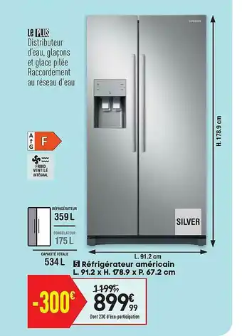 Conforama Réfrigérateur Américain offre