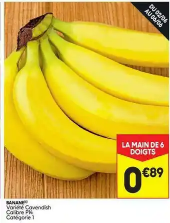 Leader Price Banane Cavendish offre