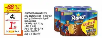 Netto Prince Goût Chocolat X4 Lu offre