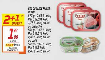 Netto Bac De Glace Fraise Netto offre