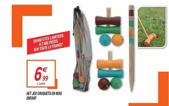 Netto Set Jeu Croquets En Bois Enfant offre