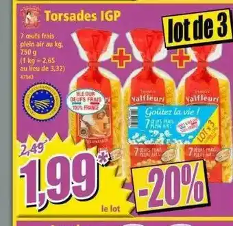 Norma Torsades Igp offre