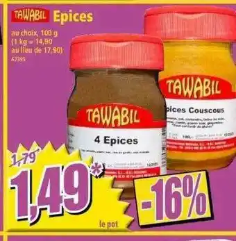 Norma Tawabil Epices offre