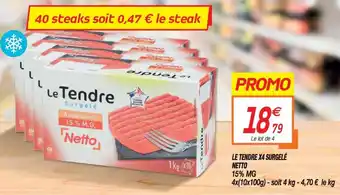 Netto Le Tendre X4 Surgelé Netto offre