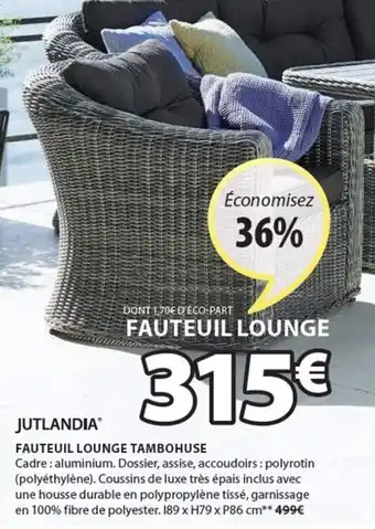 JYSK Fauteuil Lounge Tambohuse offre
