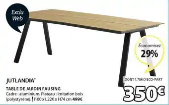 JYSK Table de Jardin Fausing offre