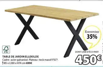 JYSK Table de Jardin Ellekilde offre