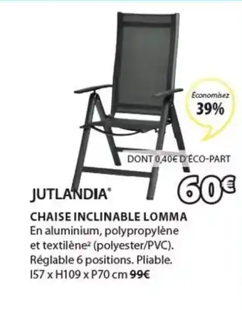 JYSK Chaise Inclinable Lomma offre