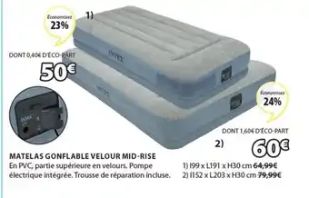 JYSK Matelas Gonflable Velour Mid-Rise offre