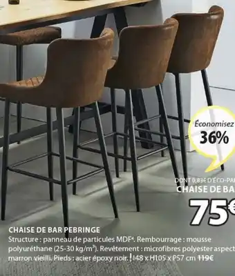 JYSK Chaise de Bar Pebringe offre