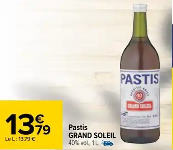 Carrefour Pastis grand soleil offre