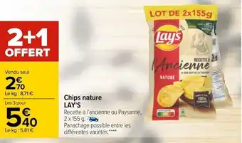Carrefour Lay's chips nature offre