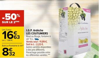 Carrefour I.g.p. ardèche les coutumiers offre