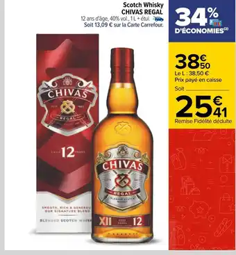 Carrefour Chivas regal scotch whisky offre