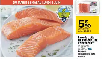 Carrefour Filière qualité carrefour pavé de truite offre