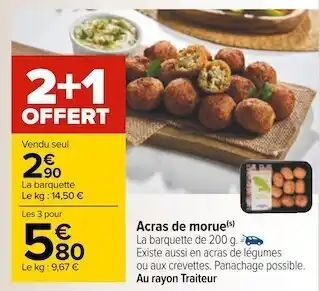 Carrefour Acras de morue offre
