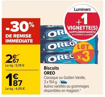 Carrefour Oreo biscuits offre