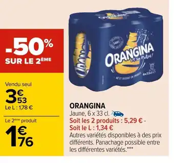 Carrefour Orangina orangina offre