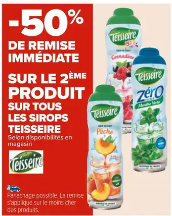 Teisseire bon plan sur tous les sirops teisseire