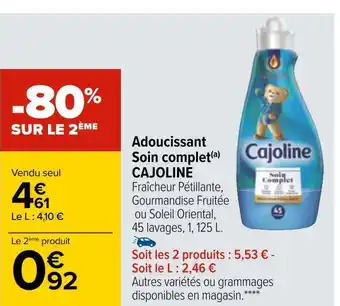 Carrefour Cajoline adoucissant soin comple offre