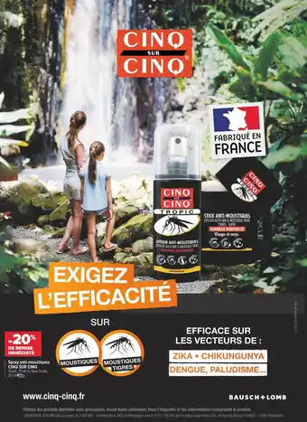 Carrefour Cinq sur cinq spray anti-moustiques offre