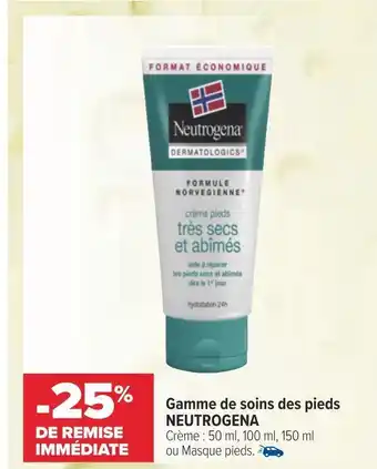 Carrefour Neutrogena gamme de soins des pieds offre