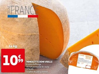 Auchan Mimolette demi vieille offre