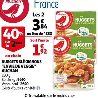 Auchan Auchan nuggets blé oignons "envie de veggie" offre