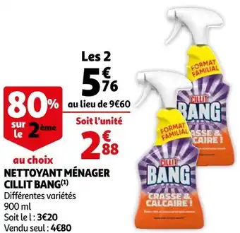 Auchan Cillit bang nettoyant ménager offre