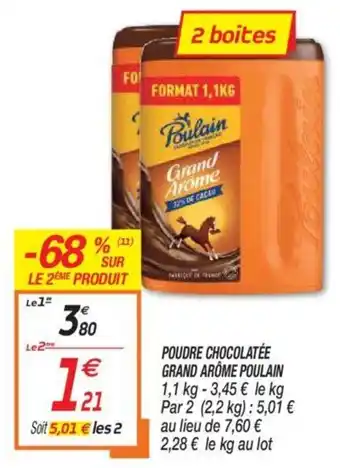 Netto Poude Chocolatée Grand Arôme Poulain offre