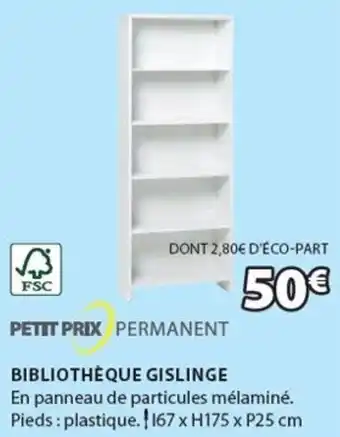JYSK PETIT PRIX PERMANENT bibliothéque gislinge offre