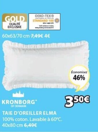 JYSK KRONBORG taie d'oreiller elma offre