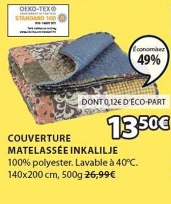 JYSK Couverture matelassée inkalilje offre