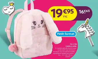 Plein ciel PETIT FORMAT sac à dos CUDDLE LAPIN offre
