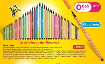 Plein ciel Stabilo Feutre Pen 68 offre