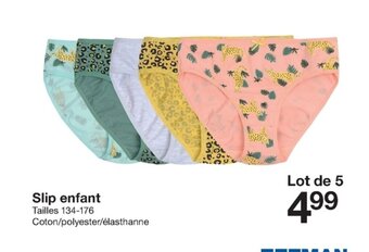Zeeman Slip Enfant offre