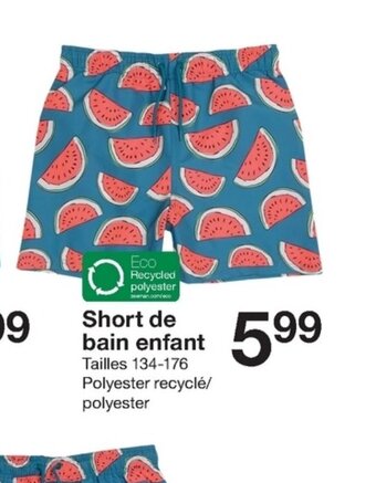 Zeeman Short de Bain Enfant offre