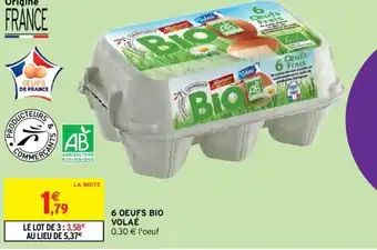 Intermarché 6 Œufs Bio Volaé offre