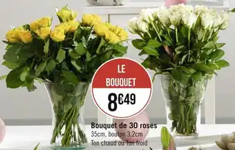 Géant Casino Bouquet de 30 roses offre