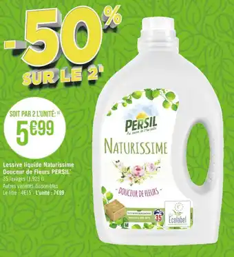 Géant Casino Persil lessive liquide naturissime douceur de fleurs offre