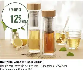 Géant Casino Sincère bouteille verre infuseur 300ml offre