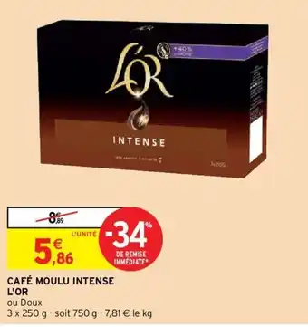 Intermarché Café Moulu Intense l'Or offre