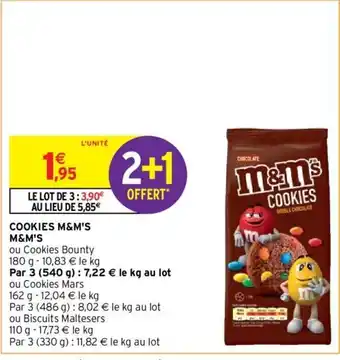 Intermarché Cookies M&M's M&M's offre