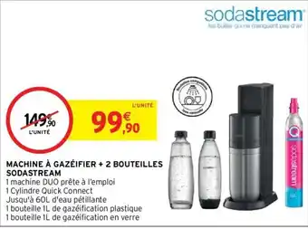 Intermarché Machine à Gazéifier + 2 Bouteilles Sodastream offre