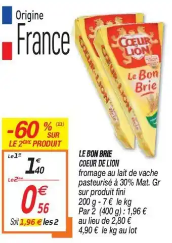 Netto Le Bon Brie Coeur De Lion offre