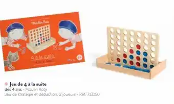 Le Bonhomme de Bois Jeu de 4 à la suite moulin roty offre