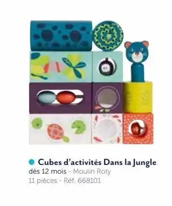 Cubes d'activites dans la jungle moulin roty